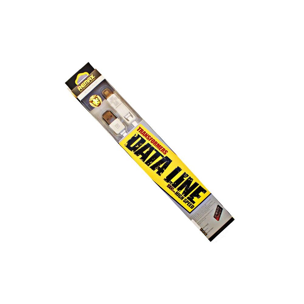 USB кабел Remax 2 in 1 Transformers бял