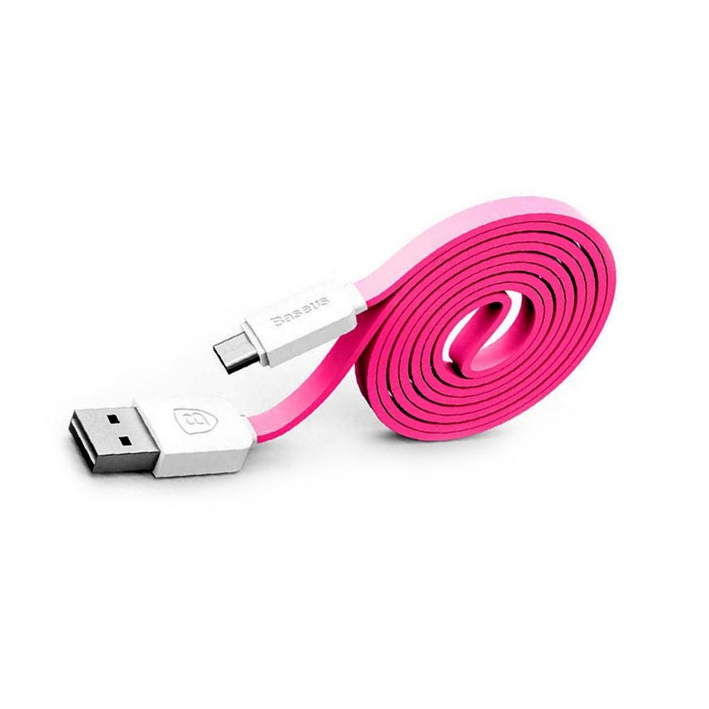 USB кабел Baseus String micro розов