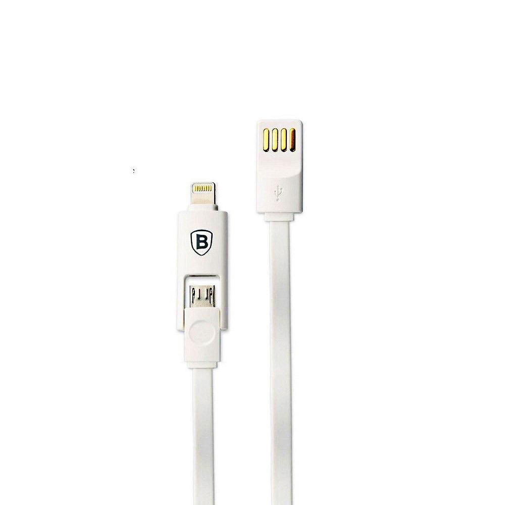 USB кабел Baseus Dual-Port Pro Metal 1m. бял