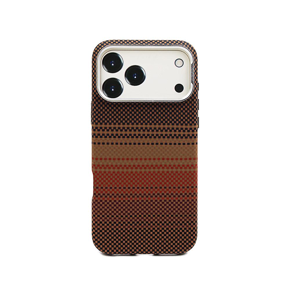 Калъф тип гръб KVZV  Woven Color Pattern Series за iPhone  17 Pro Max червен