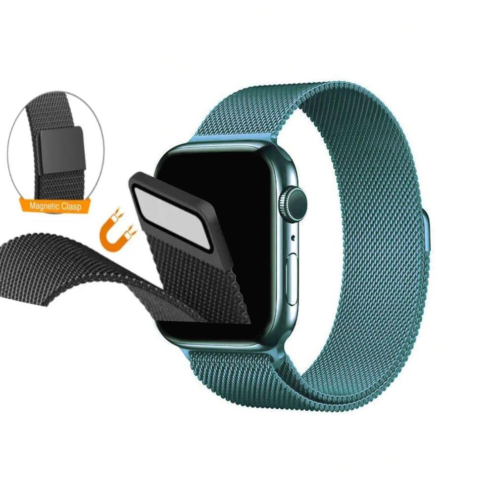 Apple watch 42/44/45/49mm. метална магнитна каишка светло синьо