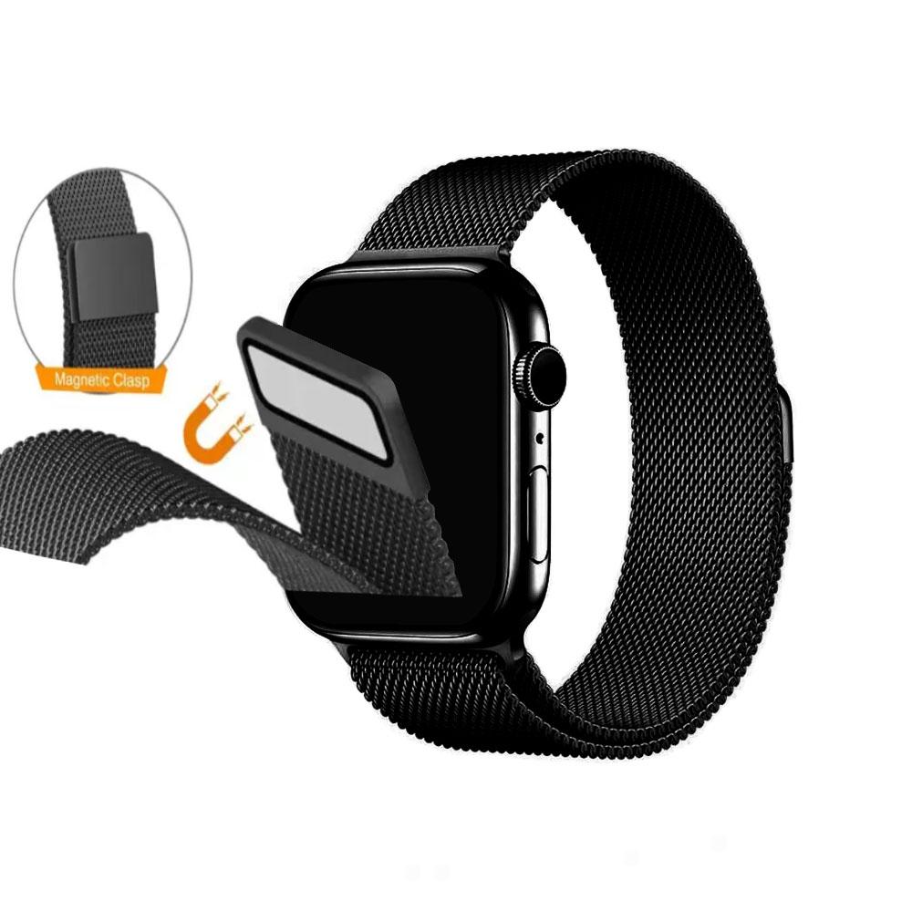 Watch band 22mm. метална магнитна каишка черно