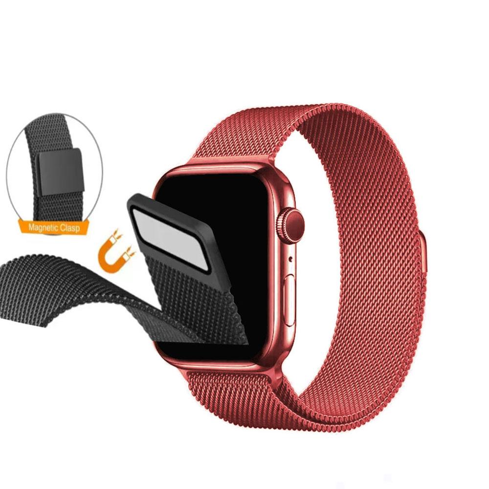 Watch band 22mm. метална магнитна каишка розово злато