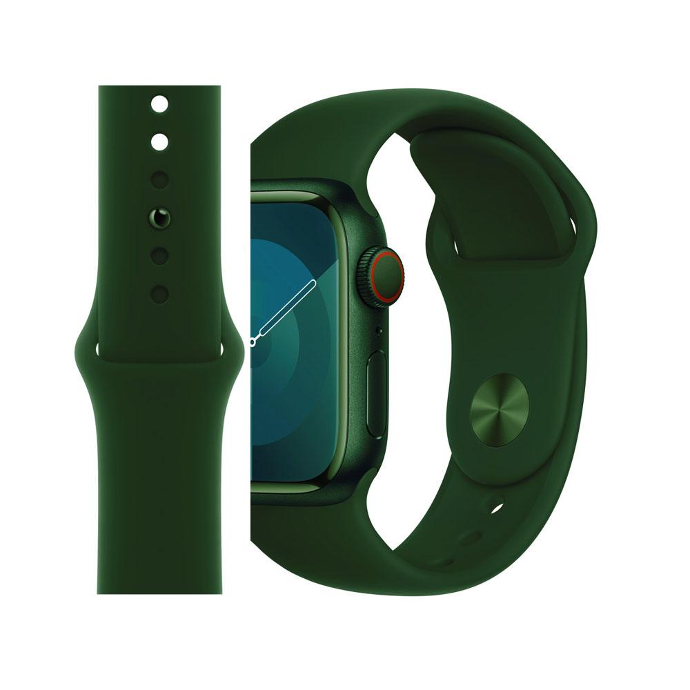 Watch band 22mm. едноцветна силиконова каишка зелено