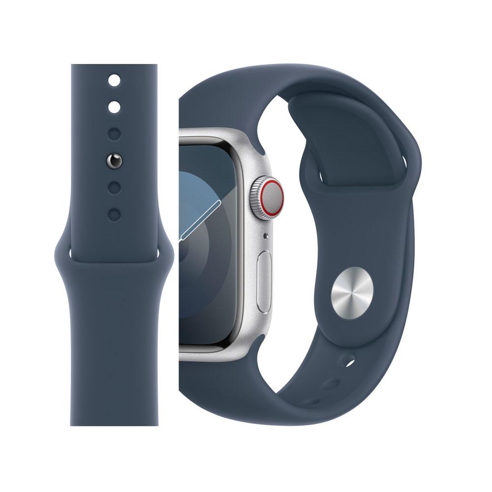 Watch band 22mm. едноцветна силиконова каишка синьо