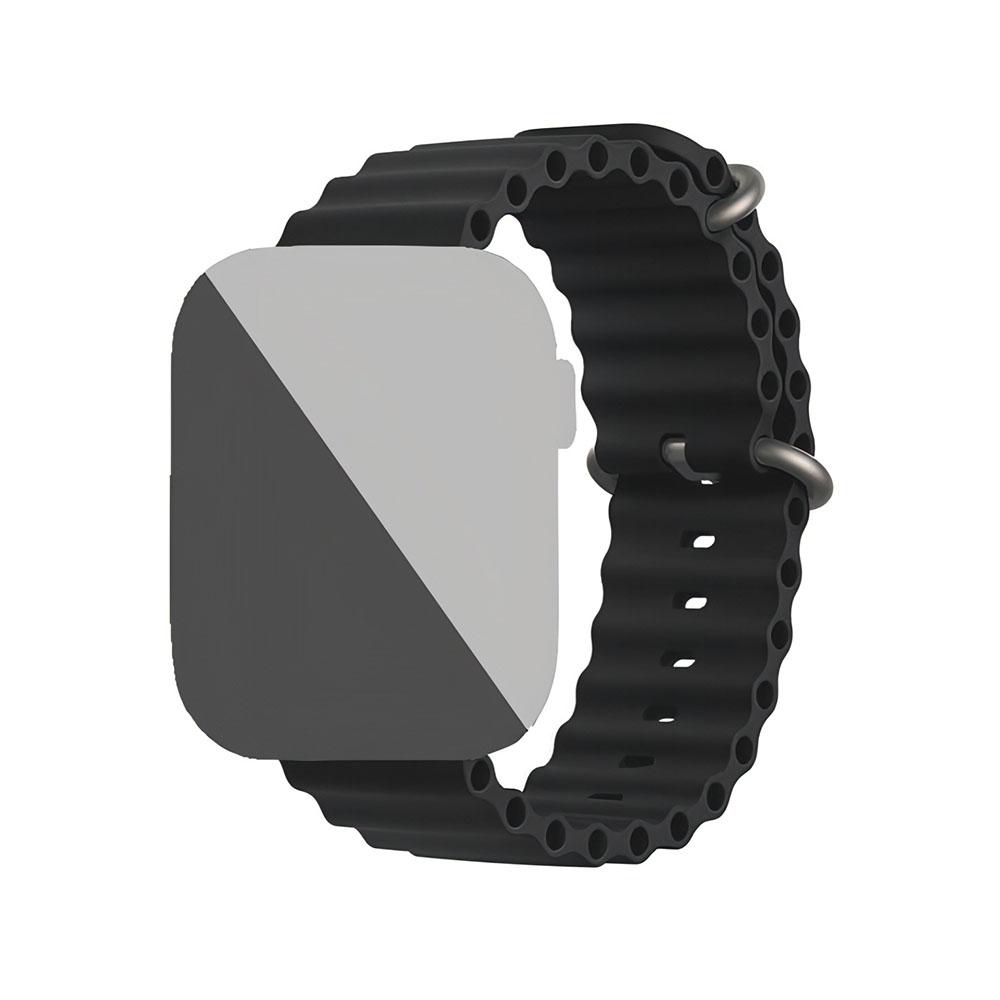 Apple watch 42/44/45/49mm. гофрирана силиконова каишка графит