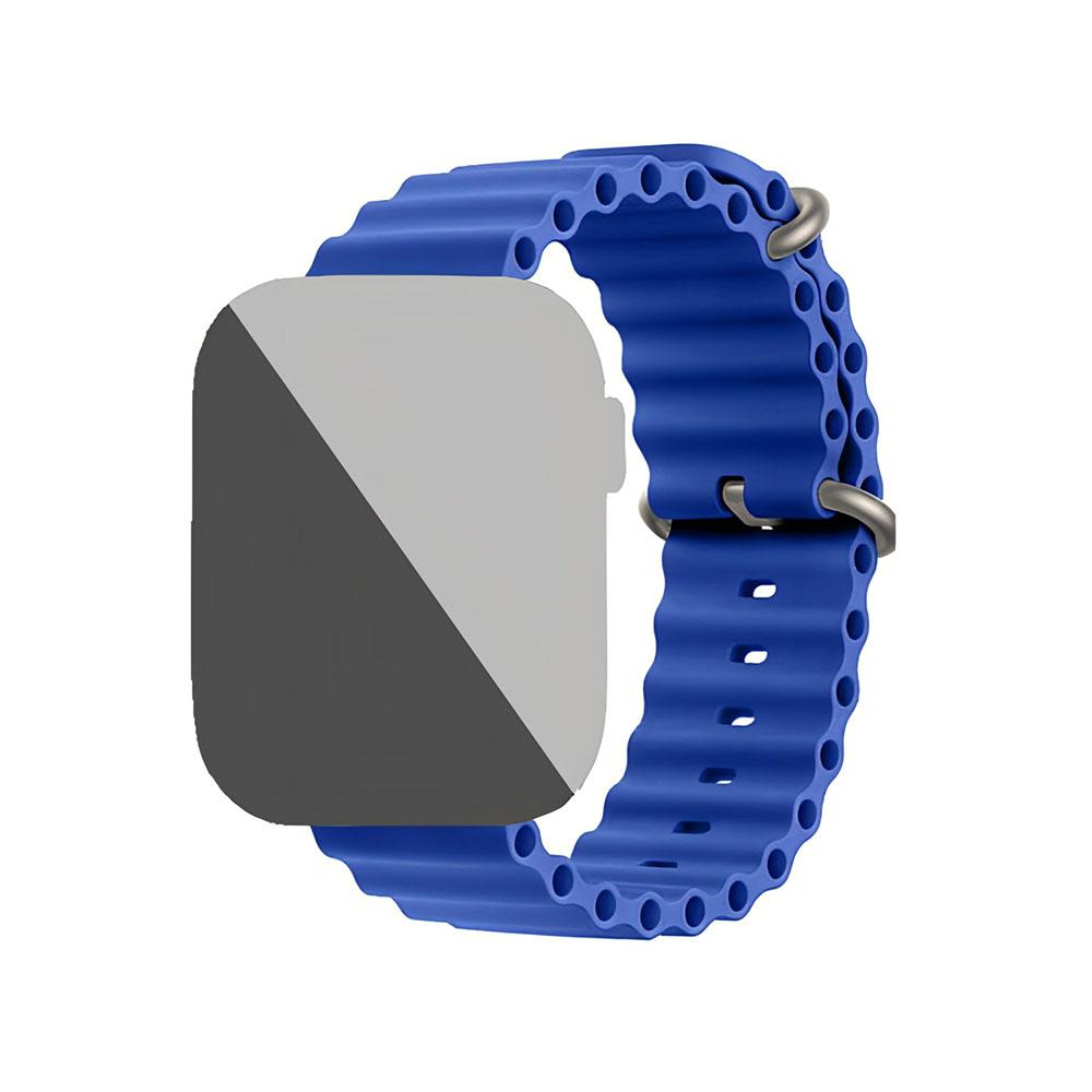 Apple watch 42/44/45/49mm. гофрирана силиконова каишка тюркоаз