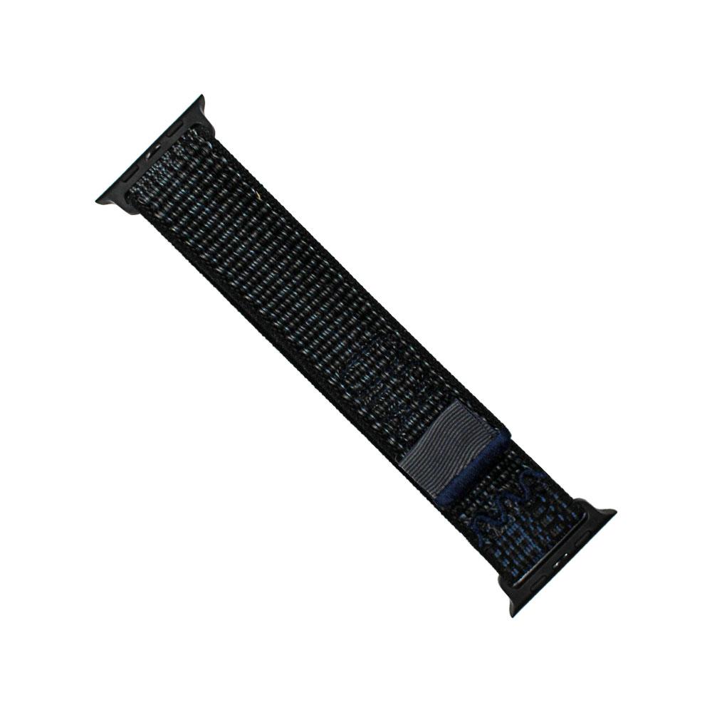 Apple watch 42/44/45/49mm. каишка ластична цветна черно