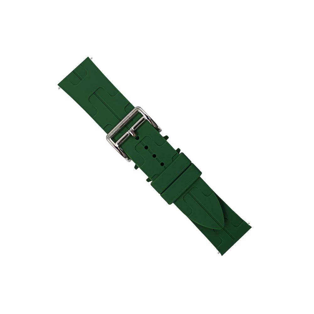 Watch band 22mm.  силиконова каишка с катарама зелено