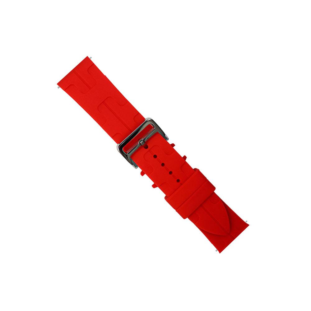 Watch band 22mm.  силиконова каишка с катарама червено