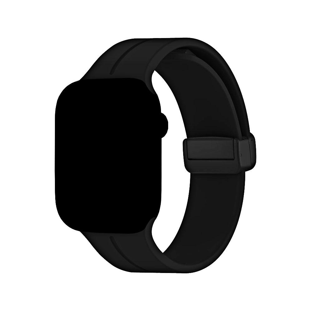 Watch band 22mm. силиконова каишка с магнит черно