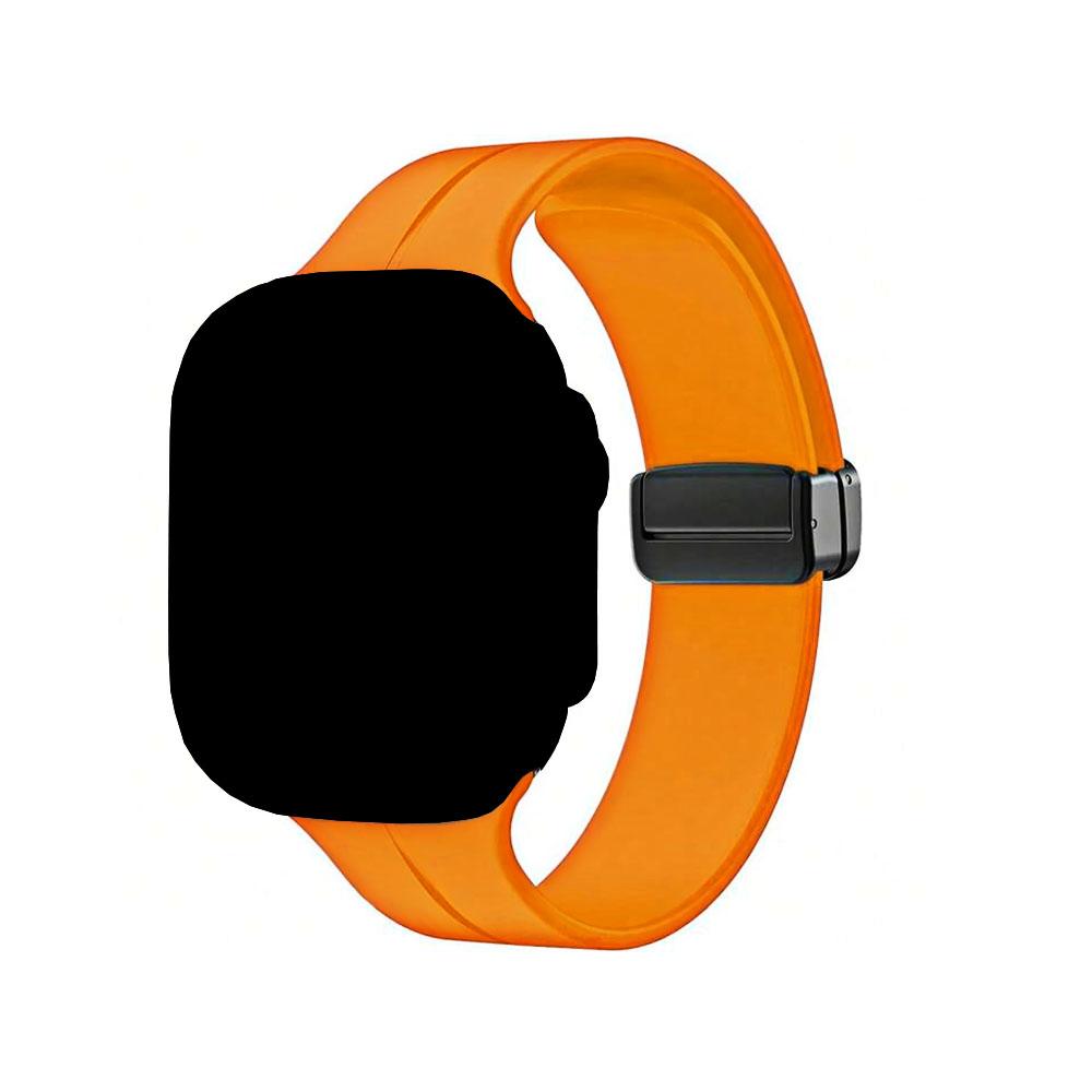 Watch band 22mm. силиконова каишка с магнит охра