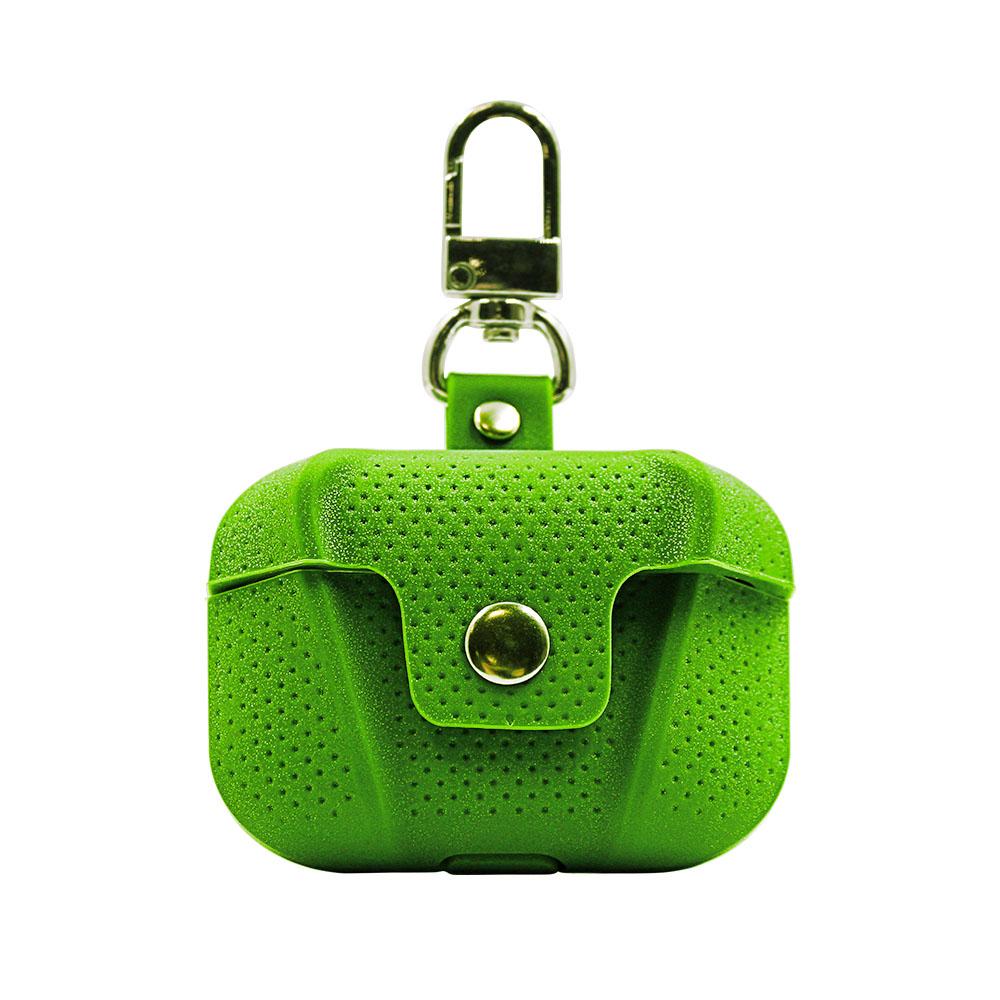 Калъф за Airpods Pro 2 крикет с карабина светло зелено